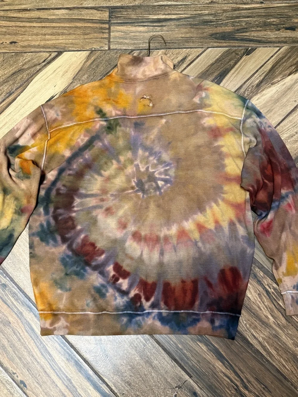 Men's Tie-Dye Half-Zip Sweater - Multi Brown